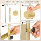 Photo Frame Tabletop Easel Stand-Heavy Duty Tabletop Display Easel, French Style Gold Easel Stand,Picture Frame Stand for Wedding/Art/Photos,Picture Easels (Gold, 28inch) - color: Gold, size: 28inch