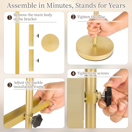 Photo Frame Tabletop Easel Stand-Heavy Duty Tabletop Display Easel, French Style Gold Easel Stand,Picture Frame Stand for Wedding/Art/Photos,Picture Easels (Gold, 28inch) - color: Gold, size: 28inch