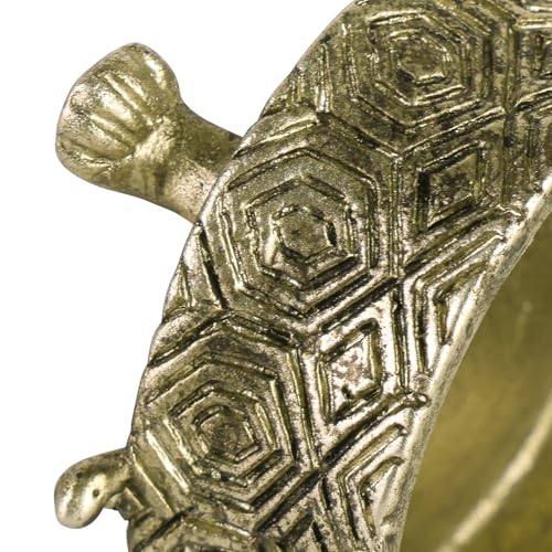 NIKKY HOME Gold Turtle Tealight Candle Holders Set of 2, Centerpiece Table Decorations, Decorative Metal Candlesticks Stand for Tea Light Candles