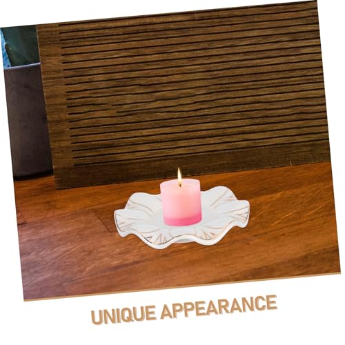 ORFOFE Ceramic Candle Holder Elegant Modern Decor for Dining Table and Living Room Minimalist Design with Accents for Parties and Festivals