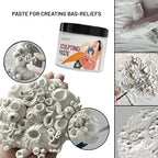 Kamenskaya Sculpture Paste - Paper Paste for Sculpting - White Matte, 500 ml (16.9 fl oz)