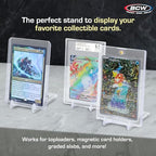 BCW 2-Piece Card Display Stands | Showcase Top Loaders, Magnetics, Screwdowns |Trading Card Display| Card Display Stand | Card Stand | Semi Rigid Card Holder Stand (10 Pack) - color: 10 Pack