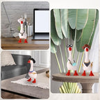 30pcs 7in/17.78cm Desk Goose Outfits, Small Desk Goose Costumes Accessories Include Sunglasses Cowboy Hats Necklaces Heart Star Gold Chain for Magnetic Table Geese Statue Decor