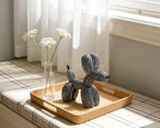 Polka Dot Balloon Dog Statue Decor, Black, Resin, Paperweight, 5 inch, Cool Stuff to Put on Shelves - color: Black