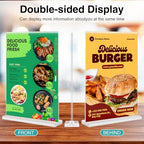 Relx 18 Pack Acrylic Sign Holder 8.5 x 11, Vertical T Shape Plastic Sign Holder with Base, Double-Sided Clear Tabletop Plexiglass Flyer Stands for Restaurant Office Store Home Picture Frame Display - color: 18pack