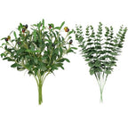 16Pcs Faux Olive Branches&Eucalyptus Branches, 18''Artificial Olive Stems 15''Eucalyptus Stems,Perfect Greenery for Vase,Centerpieces,Spring Decor,Home Decoration for Dining Room&Living Room