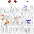 Yirilan Bud Vases Set of 32 PCS, Small Flower Vases for Table Centerpieces, Mini Vases for Single Stem Flowers, Glass Vases for Centerpieces, Wedding & Home Decor, Clear - size: 32 pcs