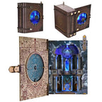 CCCDF Circle of Magic Book Nook Kit, Openable Magic Book Shaped Miniature Dollhouse, Closed Book Style Bookshelf Insert Decor with LED Light, DIY Wizard Themed Craft Gift for Teens and Adults - style: Circle of Magic