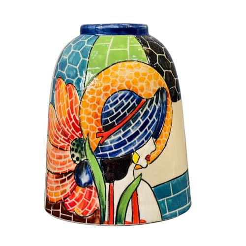Handmade Mosaic Ceramic Vase – Lady Design – 20 cm (7.9 in) – Home Décor – Heritage T&T Mosaic Collection – Bat Trang Vietnam