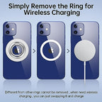 SYNCWIRE Magnetic Phone Ring Holder for MagSafe, 360° Rotation Cell Phone Grip Stand Finger Ring Kickstand Two-Sided Magnet Compatible with iPhone 17 Pro Max 16 15 14 13 12 MagSafe Accessories - color: Single Ring-1PCS-White