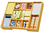 Marbrasse Bamboo Expandable Drawer Organizer, Desk Drawer Organizer Tray with 5 Dividers, Desk Organizers and Accessories, 10 Adjustable Compartments for Office Supplies, Junk, Makeup & Vanity