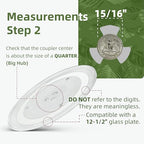 12.5" Microwave Glass Plate Compatible with GE WB39X10003 and Maytag 12 1/2" Microwave Glass Turntable - Replace Hotpoint Microwave Turntable Plate - size: 12.5" Big Coupler Hole