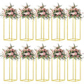 23.6inch 10 pcs Column Vases Gold Centerpieces for Table Metal Flower Stand Gold Wedding Centerpieces for Tables Party Floral Stands for Flowers - size: 23.62 Inches - 10 pcs