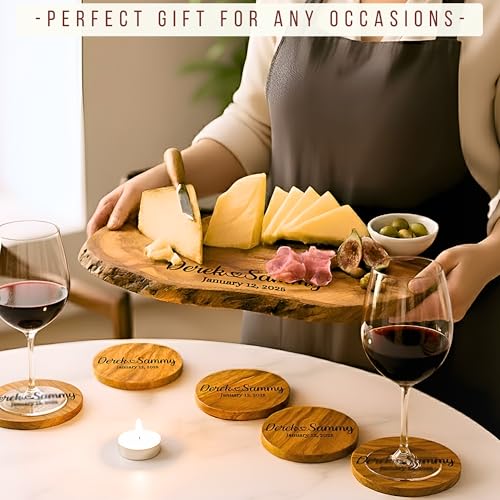 Personalized Olive Wood Cutting Board - Custom Charcuterie Boards, Housewarming, New Home, Birthday Gift for Women, Her, Men, Him, Wedding, Bridal Shower, Engagement, Anniversary, Mother’s Day Gifts - color: Personalized Gifts