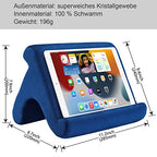 SAMHOUSING Tablet Pillow Stand Holder Dock for Bed with 3 Viewing Angles, Compatible with All Tablets,Phones and iPad Pro 9.7, 10.5,12.9 Air Mini 4 3, Kindle, E-Reader and Books(Navy) - color: Navy