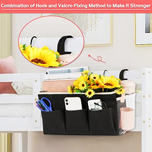 Loghot Bedside Caddy/Bedside Storage Bag Hanging Organizer for Bunk and Hospital Beds,Dorm Rooms Bed Rails,Can be Placed Glasses,Books,Mobile Phones,Keys (New Black) - color: 1pc New Black