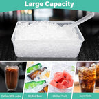 Mini Ice Cube Tray for Freezer: FDDBI Small Ice Trays for Freezer with Bin - 117×4PCS Easy Release Nugget Ice Tray - Crushed Ice Tray with Container - color: blue-gray