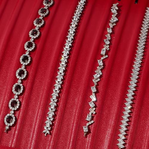 18 Slots PU Leather Jewelry Tray Necklace Display Tray Jewelry Organizer Drawer Necklace Bracelet Holder Organizer Tray Stackable Display Storage (Red) - color: Red, size: 18 Slot