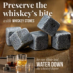 Mixology & Craft Premium Whiskey Set | Two 10oz Cystal Old-Fashioned Glasses, 8 Granite Chilling Stones, Metal Tongs, Recipe Cards in Rustic Wooden Crate Gift Set | Jameson Whiskey - size: Light Crate