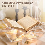 Acrylic Book Stand 12×8×6, Clear 8 mm Thick Book Holder & Display Stand for Cookbooks, Bibles, Art Books, Recipe Books, Photo Albums, Desk Reading & Coffee Table Décor - size: 8mm Thick-12*8*6in