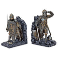 Design Toscano Arthurian Knight Bookends,Grey Stone,8 Inch, Set of Two - style: Arthurian Knight