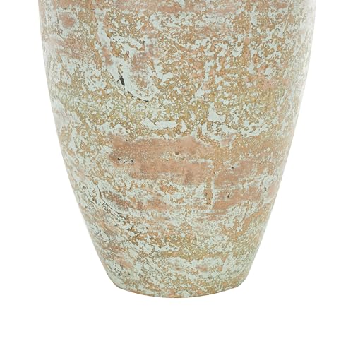 Deco 79 Ceramic Decorative Vase Antique Style Textured Patina Centerpiece Vase, Flower Vase for Home Decoration 10" x 10" x 15", Brown - color: Brown, size: 10" x 10" x 15"