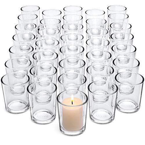 Letine 36-Pack Votive Candle Holders - Clear Glass Tea Light Holders - Glass Votive Candle Holder Bulk for Wedding Centerpieces/Home Table Decor/Propose/Christmas and Spring Party Decor - color: 36pcs