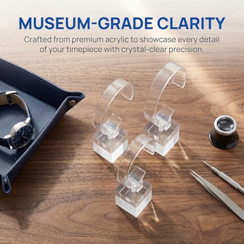 Watch Display Stand C Shape Single Watch Bracelet Display Rack Wrist Watch Display Holder Riser Fine Exhibition Store Trade Show for Jewelry Display Home Decor Retail Use