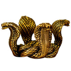 CHOVY 100% Solid Brass Four-Direction Snake Statue - Handcrafted Intertwined Serpent Sculpture, Vintage Mystical Collectible Art, Unique Gift for Mythology Lovers & Spiritual Seekers - style: Four Snakes