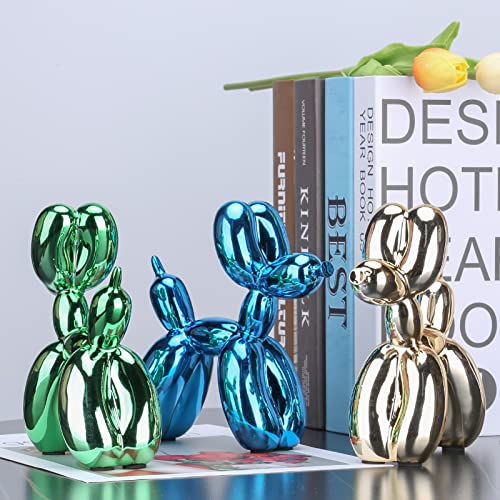 Balloon Dog Sculpture Modern Home Decor Collectible Figurines Funky Statues for Bedroom Trendy Animal Decor for Coffee Table Living Room Decor - color: Gold, size: 9.8*9.8*3.5inch