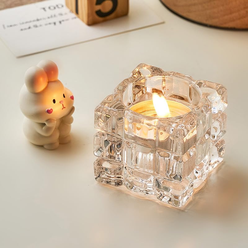 6pcs Votive Candle Holder, Glass Votive Cande Holders Bulk, Tealight Cande Holder for Home Decor, Wedding,Christmas,Thanksgiving - size: 6 Pcs