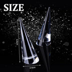 Jetec Clear Acrylic Crystal Ring Holder Acrylic Ring Display Jewelry Holder Wedding Display Cone Support Single Finger Rings Showcase Stand for Jewelry - color: Black, Transparent, White