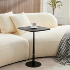 Small Side Table for Small Spaces Living Room, Tall End Side Table for Sofa Couch, Square Drink Coffee Tables, Modern Martini Cocktail Beverage Pedestal Stand for Bedroom, Black - color: 15.74" Black