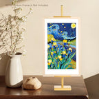 Adjustable Tabletop Easel Stand for Picture Frames up to 29" H - Metal Frame Holder Stand for Sign, Artwork, Canvas Display - Compact Black Small Easel Stands for Home Office Galleries (Golden)