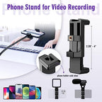 Nineigh 80" Phone Tripod, Selfie Stick Cellphone Tripod, Aluminum Tripods Stand for Video Photo Vlog, Travel Tripods with Gooseneck Remote Phone Holder, Compatible with iPhone Android Smartphone - size: 80 Inch