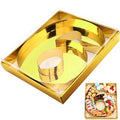 SiliFine 12" Charcuterie Number Shaped Mache with Clear Lid Fillable Sweets Serving Trays Paper Mache Cupcake Candy Box for 2025 Graduation Party Graduation Celebration(Gold,Number 6/9) - color: Gold, style: Number 6/9
