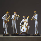 HAUCOZE Music Decor Musician Statue Saxophone Sculpture Figurine Music Lovers Gift for Studio Living Room Office 10 Inch