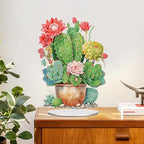 5D Tabletop Diamond Art Kit Cactus Pot, Stand Up Special Shaped Crystal Diamond Art Desktop Kits for Adults, DIY Diamond Art Painting Kits Craft Gift (Green) - color: Cactus Pot