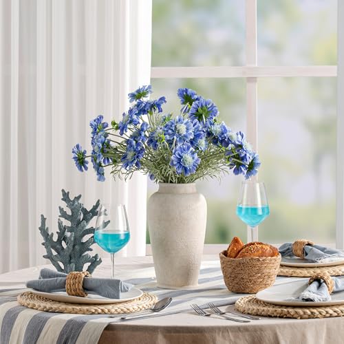 Ceramic Flower Vase, Large White Flower Vase Tall Rustic Farmhouse Decorative Vase Floral Pottery Vases for Home Decor Table Living Room Entryway Mantel Bedroom Bathroom Kitchen - 11 Inch White - color: 11"h - White