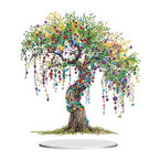 5D Tabletop Diamond Art Kit for Adults, DIY Diamond Painting Kit Stand Up Special Shaped Crystal Desktop Ornament, Box Package - Tree of Life - color: Tree of Life
