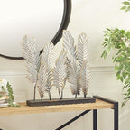 Deco 79 Metal Bird Decorative Sculpture Feathers Home Decor Statue, Accent Figurine 20" x 5" x 21", Gray