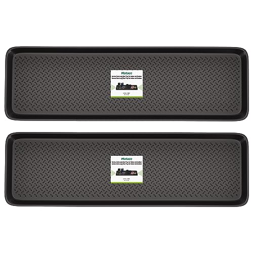 Matace 2 Pack Rubber Extra Large Shoe Tray for Entryway,Long Boot Tray,Slim Boot Mat for Indoor and Outdoor Use,16x55 in, Rectangular (Pack of 2) - size: 55"L x 16"W x 1.2"Th (Pack of 2)