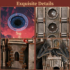 MiniCity Book Nook Kit, DIY Miniature House Dollhouse Kit for Adult and Teens, Booknook Bookshelf Decor Castle Model Build with LED Light, Gifts for Family and Friends (Ember Castle) - style: Ember Castle