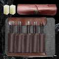 BAIQI Tungsten Steel 8 Pcs Hand Carve Tool Kit for Enthusiast to Engrave Soft Limestone and SlateStone Alabaster Wood Soap Stone Seal Sculpture DIY Craft (10 PCS Carve Tool Set)