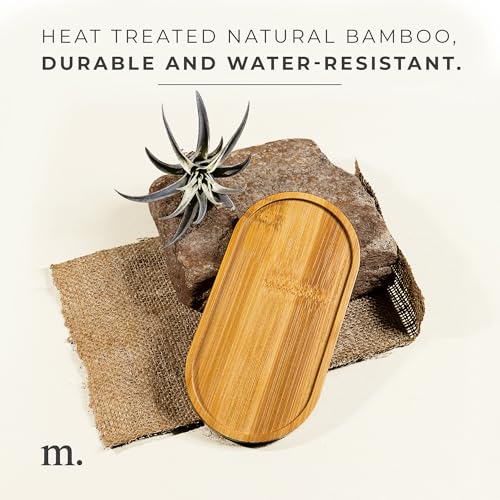 MaisoNovo Bamboo Soap Tray | Wooden Bathroom Soap Dispenser for CounterTop - color: Bamboo Tray