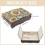 Tontut Diamond Painting kit Storage Box, Sunflower DIY Multifunctional Handmade Storage Box, Suitable for Home Holiday Gifts - color: Sunflower