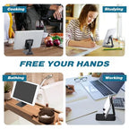 Wonderjune 12 Pcs Cell Phone Stand for Desk Phone Holder Stand Foldable Angle Height Adjustable Portable Holder Tablet for Office Travel Photography (Black) - color: Black