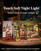 Cutefun Book Nook Kit - DIY Miniature Flower Shop Booknook Kits for Adults and Teens, 3D Wooden Puzzle Bookend Bookshelf with LED Light, Creative Crafts Gifts for Book Lovers (Blossom Florists) - style: Blossom Florists