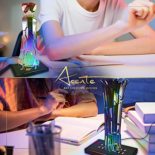 19 LED White Light Stand Base - Circular Illuminated Display Pedestal for 3D Crystal Glass Art - LED Light Base & Crystal Display Stand, AC/USB Plug Operated Lighted Acrylic, Crystal Base Black - style: White Lights