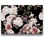 Peony Flowers Wall Mural - Purple Flower Wallpaper, Rose Mural - 158" x 110" (Not Self-Adhesive) - color: Murals-01, size: 158" x 110"